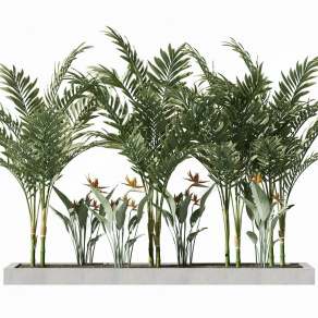 现代花坛花钵3D模型下载